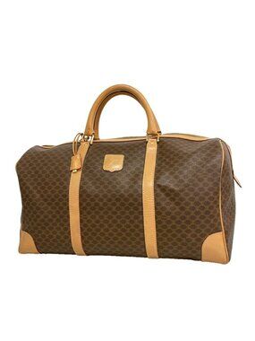 Celine Boston Bag Macadam Brown Gold